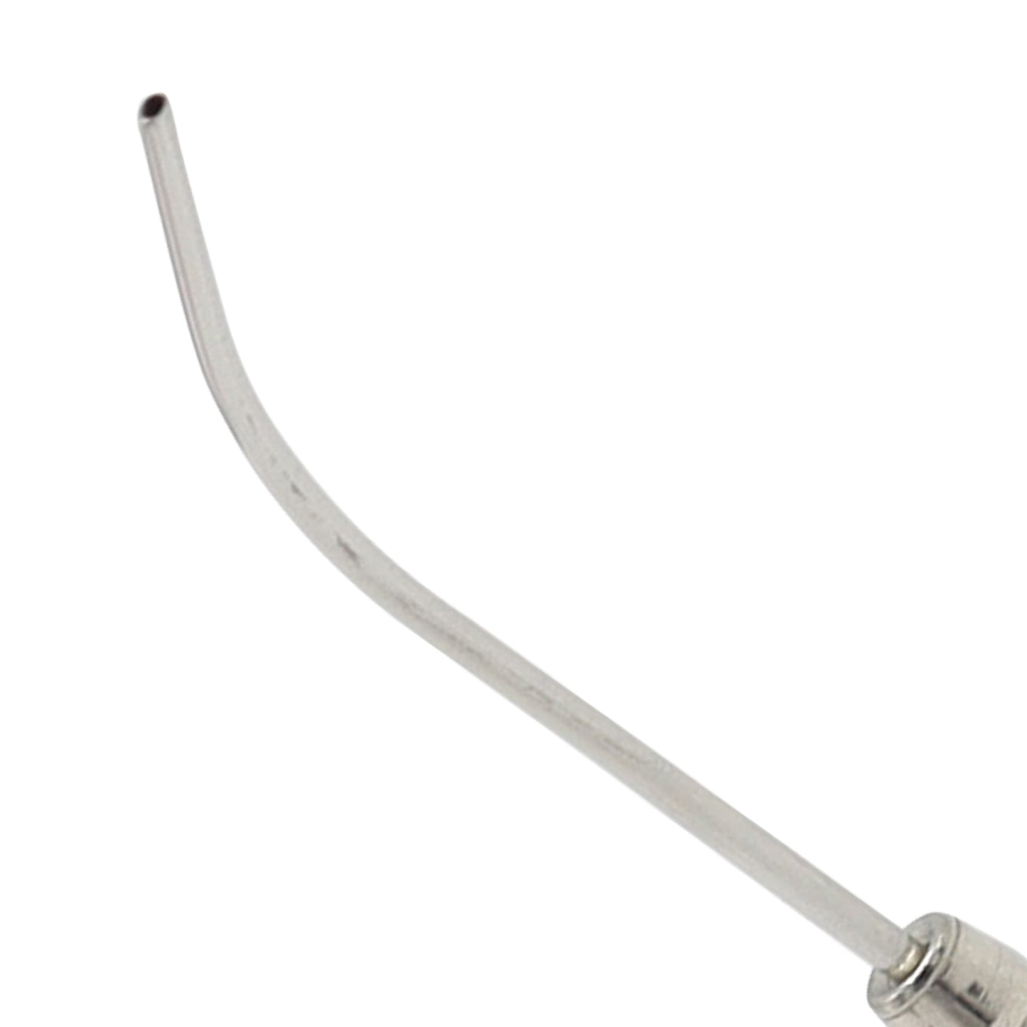 Metallic curved object on a white background