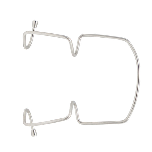 Metallic elephant-shaped cookie cutter on a white background