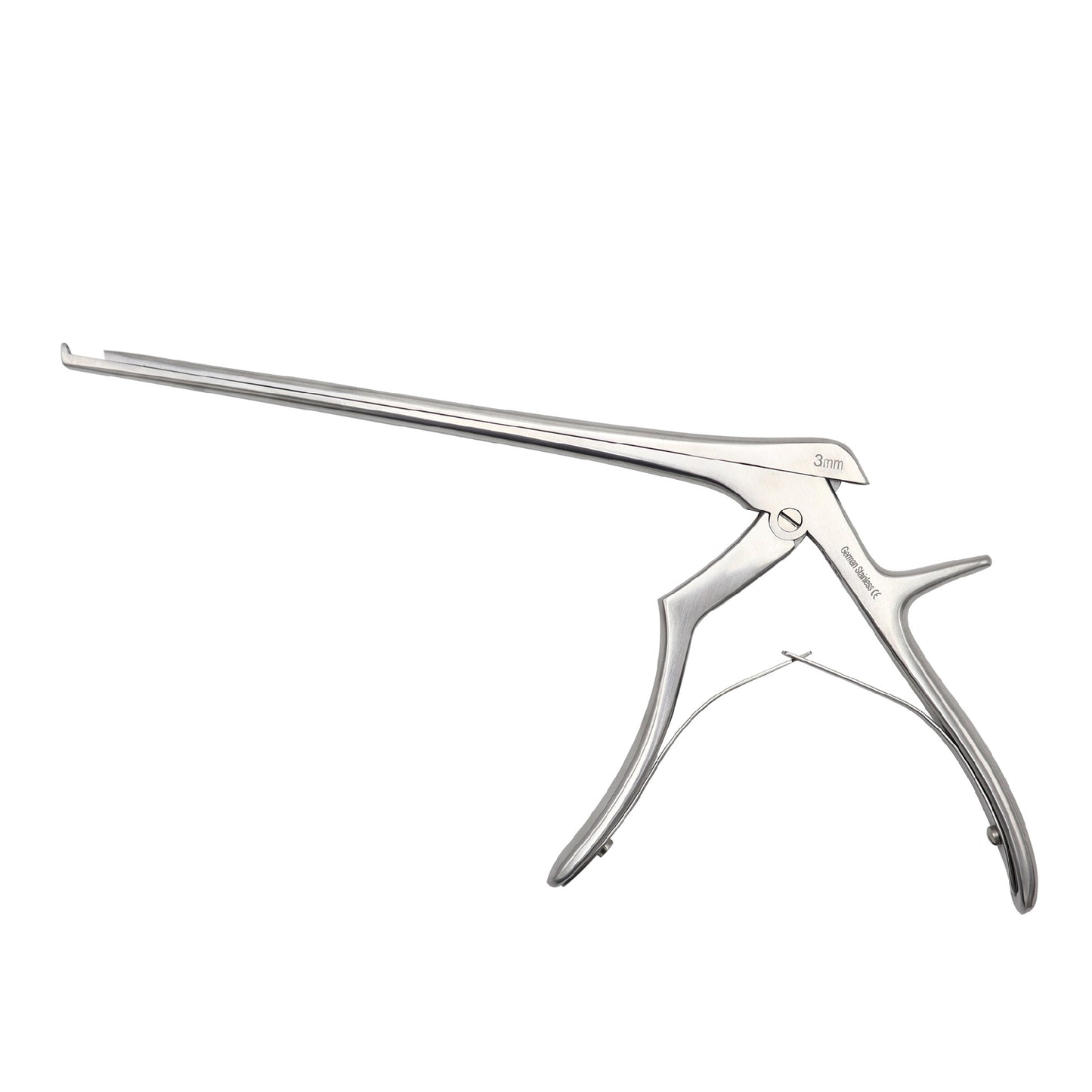 Metallic forceps on a white background