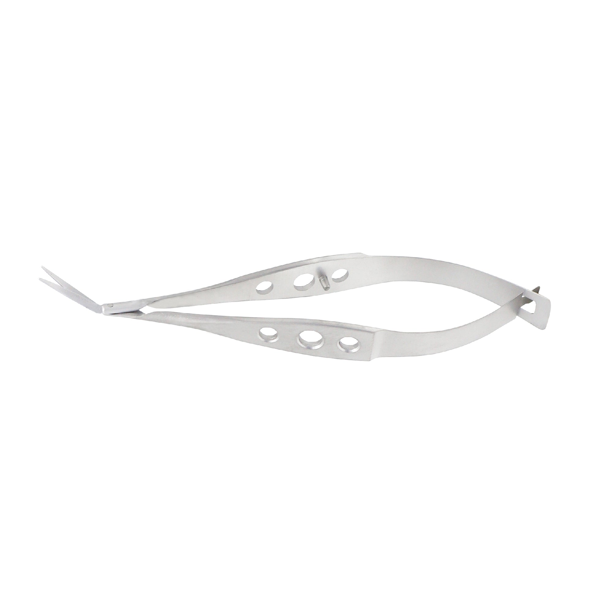 Ong capsule scissors with angled forward blades and 9 cm overall length for ophthalmic surgery.