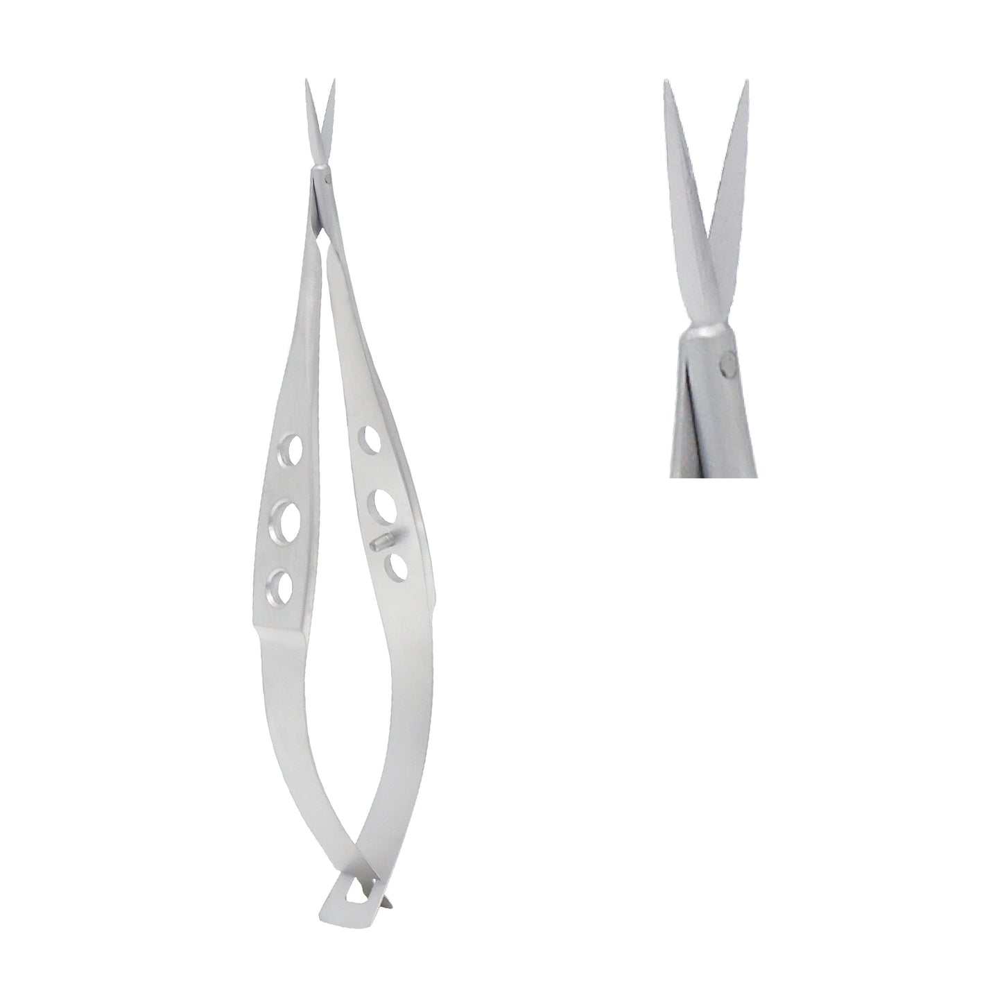 Precision Micro-Vannas scissors designed for fine cutting in delicate eye surgery applications.