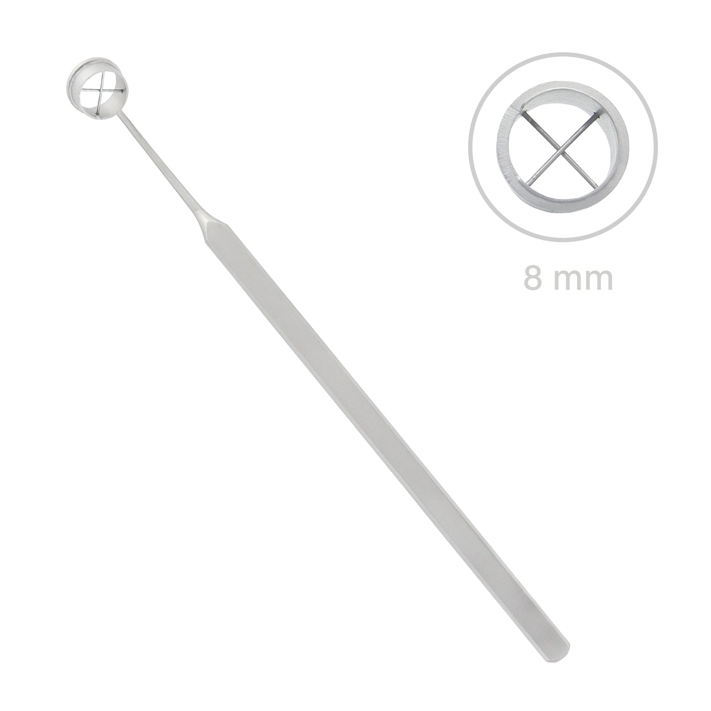 Lasek Trephine Inner dia Meter 8.0mm, Overall Length 12.5 cm