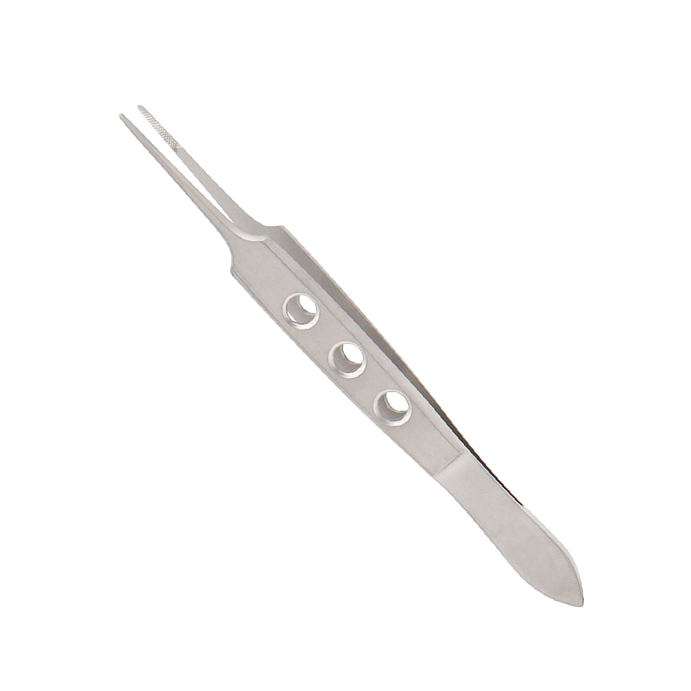 Bishop-Harmon Eye Dressing Forceps, Cross-Serrated, 0.7mm, overall length 9 cm