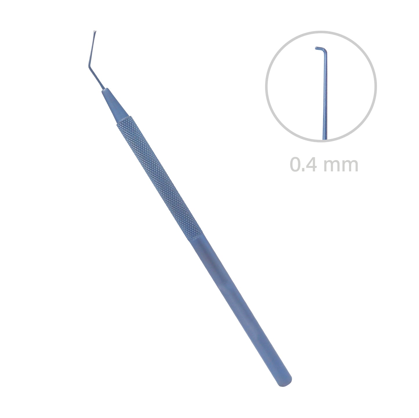 Graefe, Nucleus Rotator, Y-Diallor tip, angled, 0.4 mm, overall length 12.5 cm Titanium
