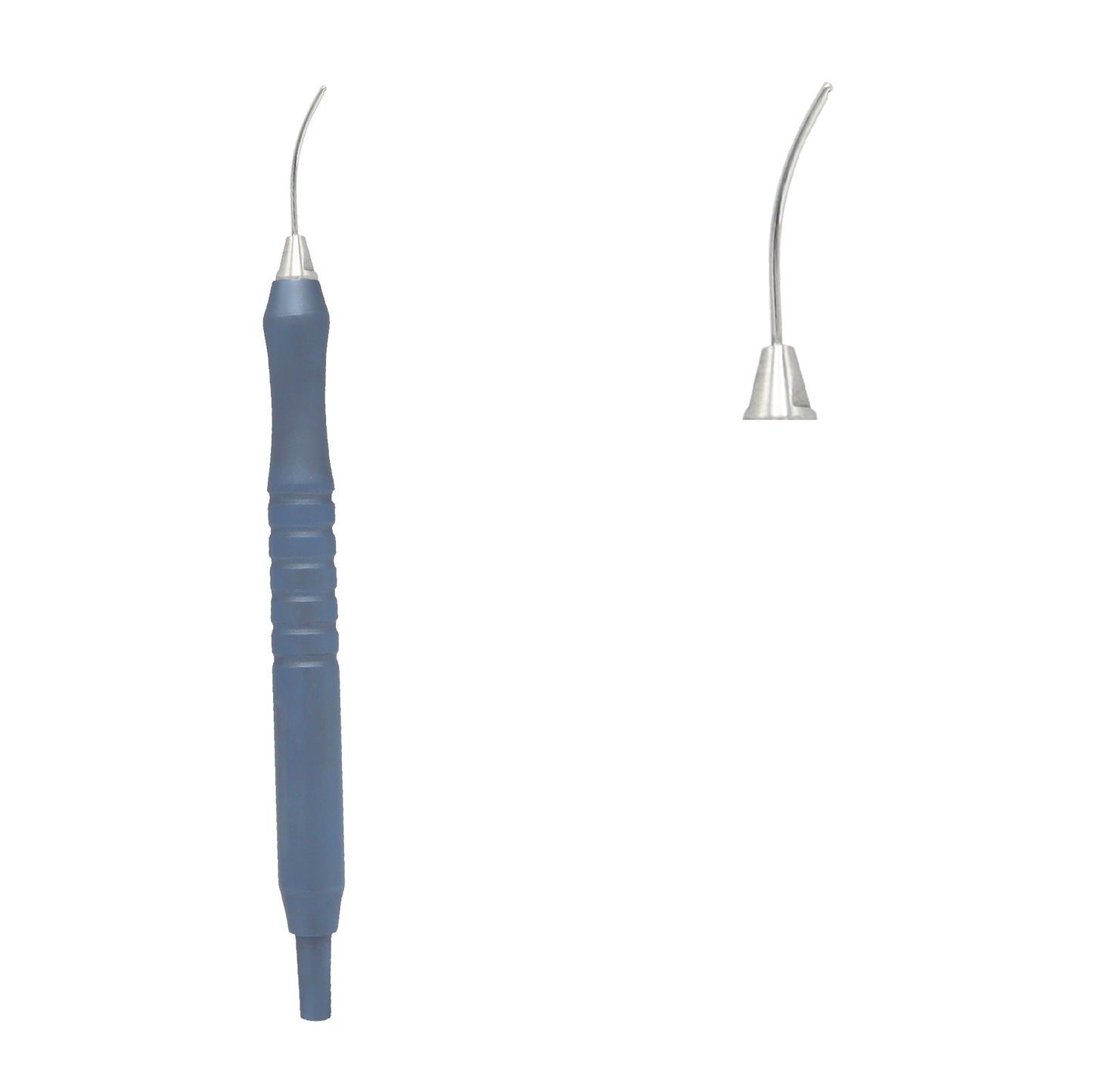 Aspirating cannula handpiece Conical Tip, aspirating port 0.3 mm, 23 ga, TT overall length 11cm Titanium