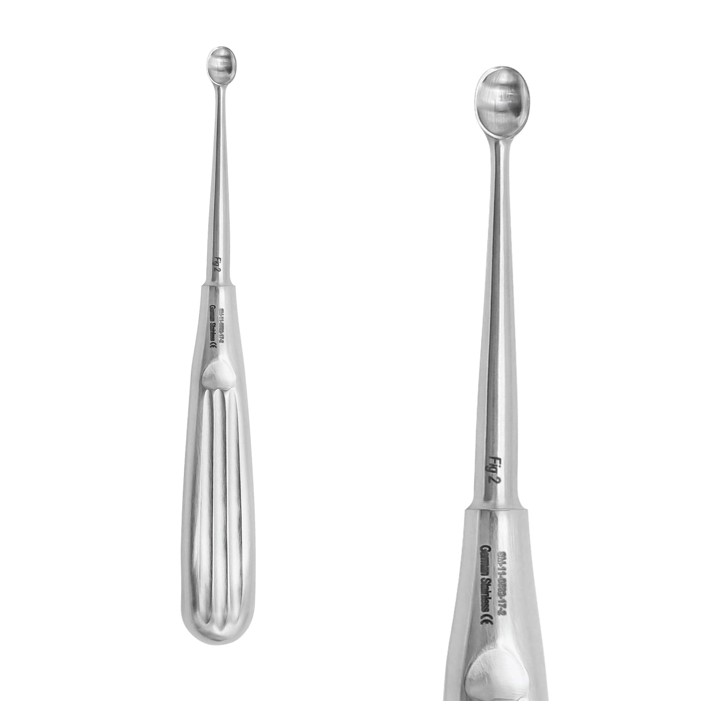 Volkmann Bone Curette 17cm / 6¾″ Oval with Hollow Handle