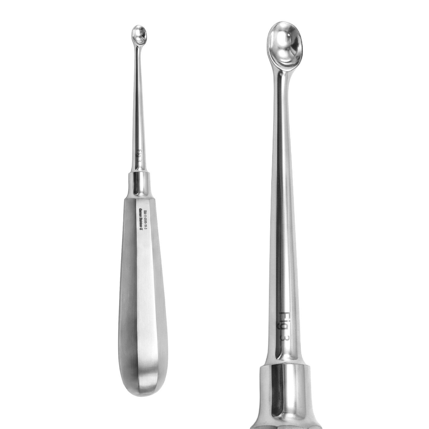 Modell USA Bone Curette 16cm / 6¼″ Oval Straight