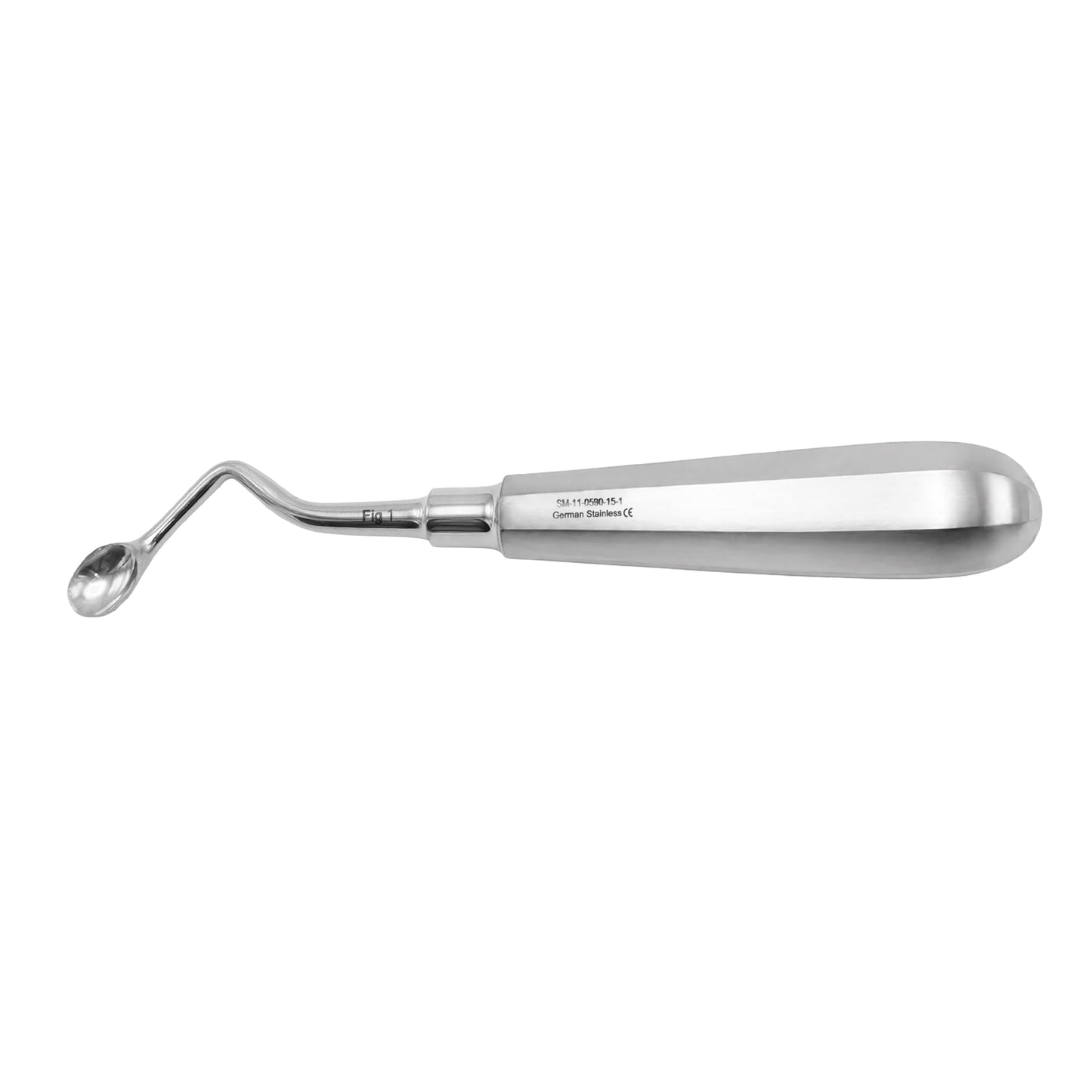 Model USA Bone Curette 15.5cm / 6" Oval Hollow Handle – Left & Right Surgical Curette