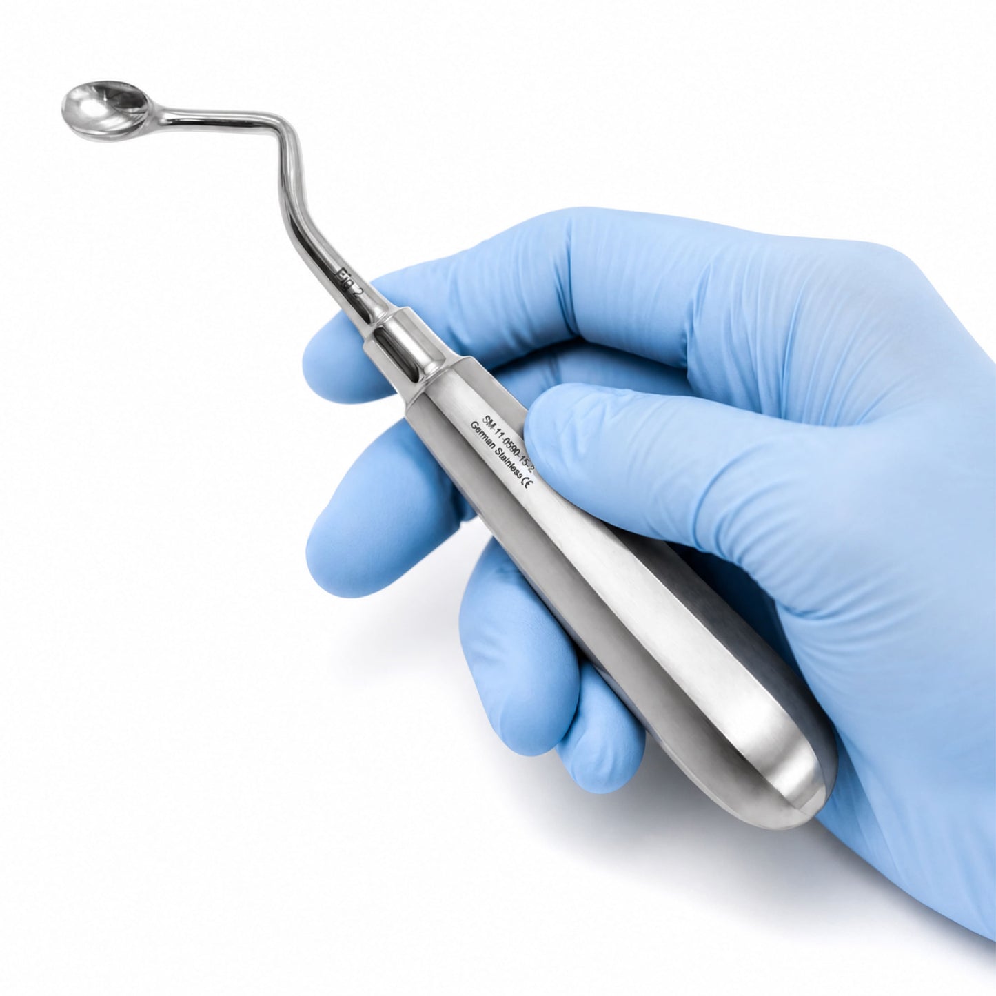 Model USA Bone Curette 15.5cm / 6" Oval Hollow Handle – Left & Right Surgical Curette