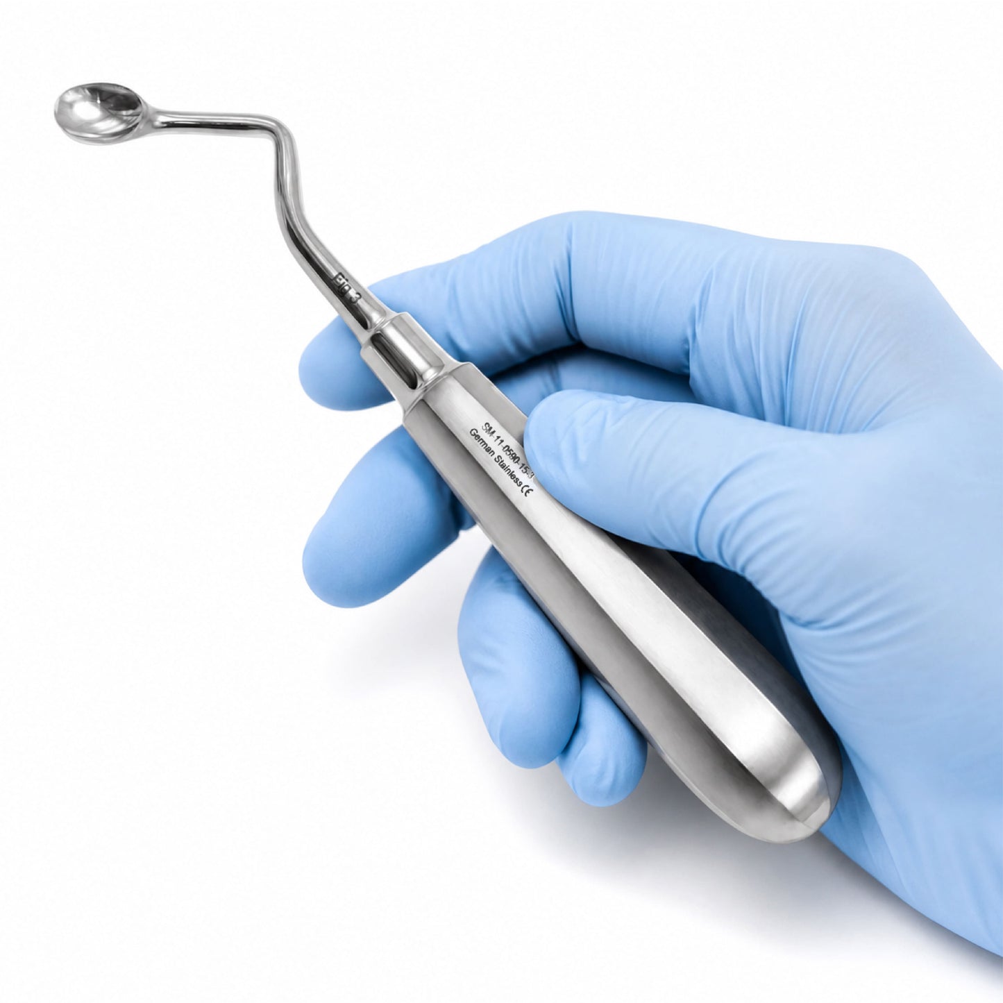 Model USA Bone Curette 15.5cm / 6" Oval Hollow Handle – Left & Right Surgical Curette