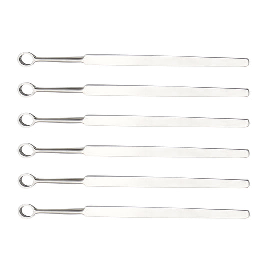Set of metal tools with various shapes on a white background