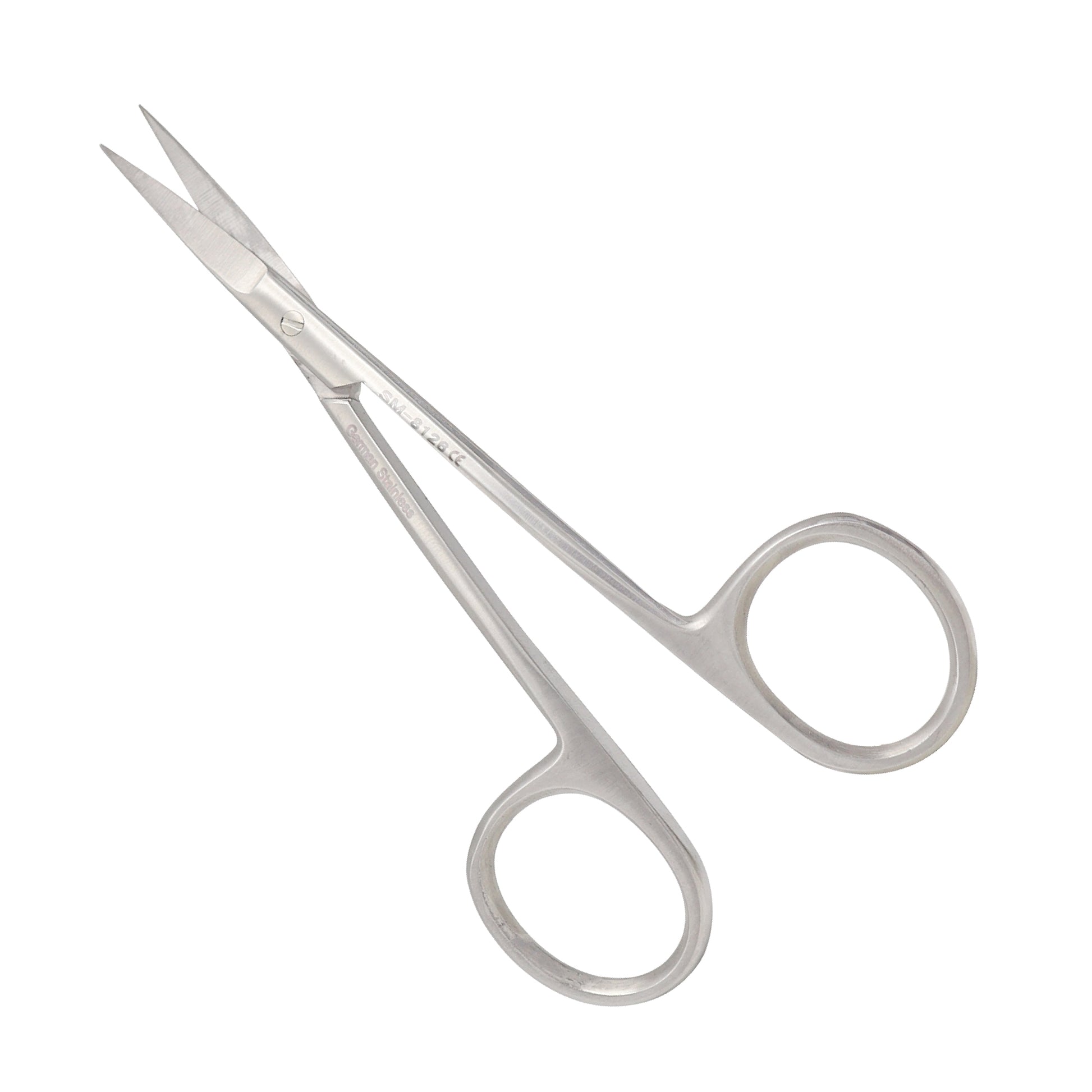 Pair of straight Stevens Tenotomy surgical scissors with short, narrow blades and long slender shanks on a white background.
