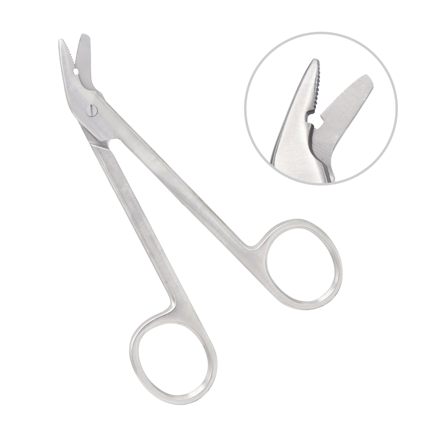Universal wire cutting scissors, 12 cm surgical-grade stainless steel tool used for clean and controlled cutting of medical wires
