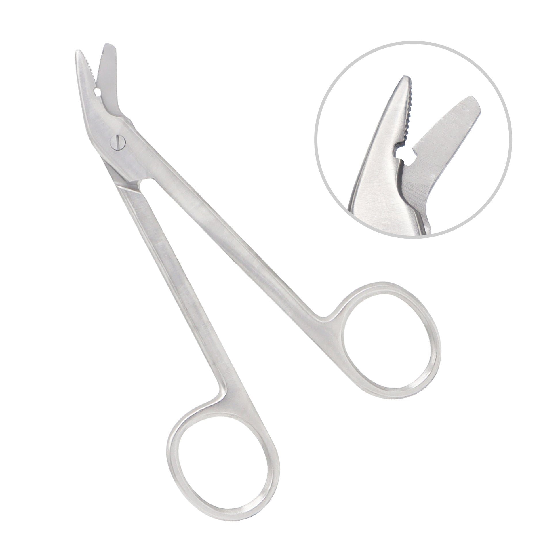 Universal wire cutting scissors, 12 cm surgical-grade stainless steel tool used for clean and controlled cutting of medical wires