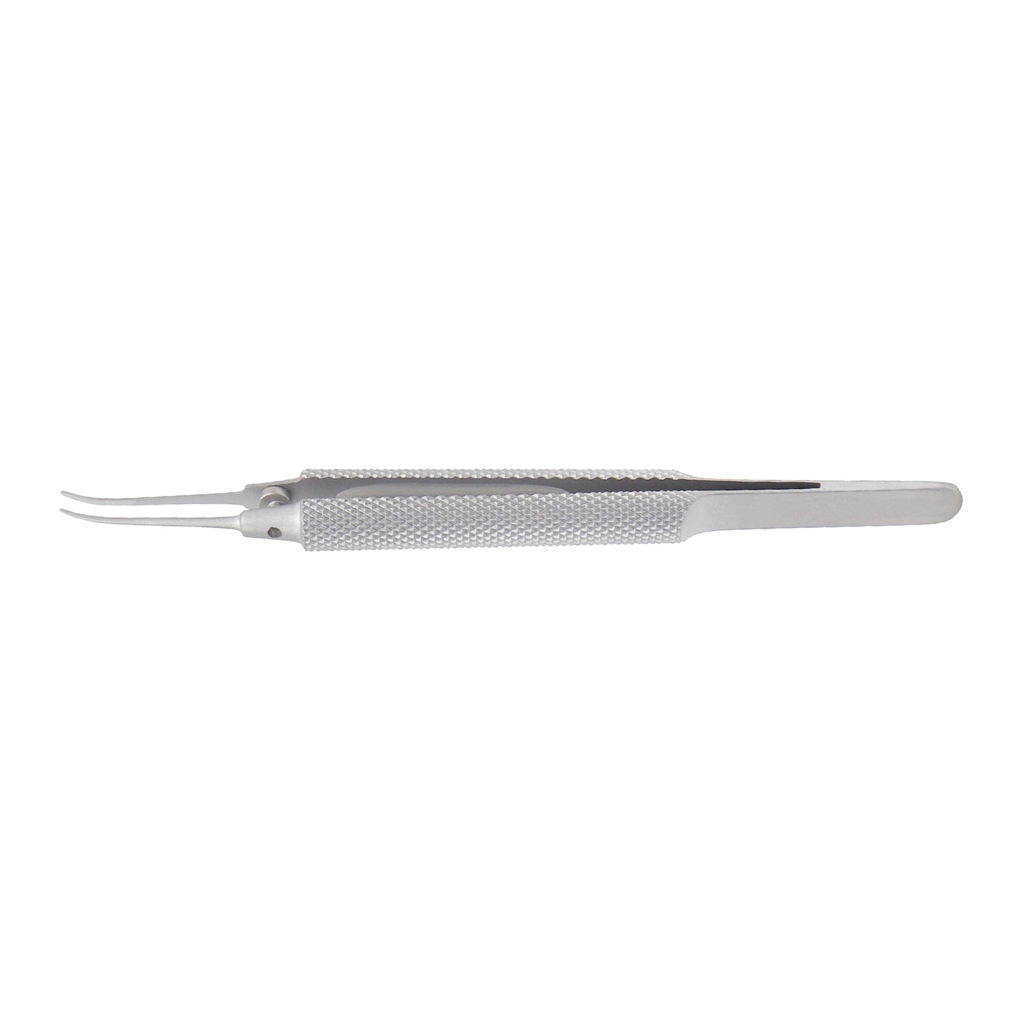 Curved Tennant tying forceps with extra delicate smooth jaws and 0.5 x 6 mm tying platform, 11 cm length for precise surgical suturing