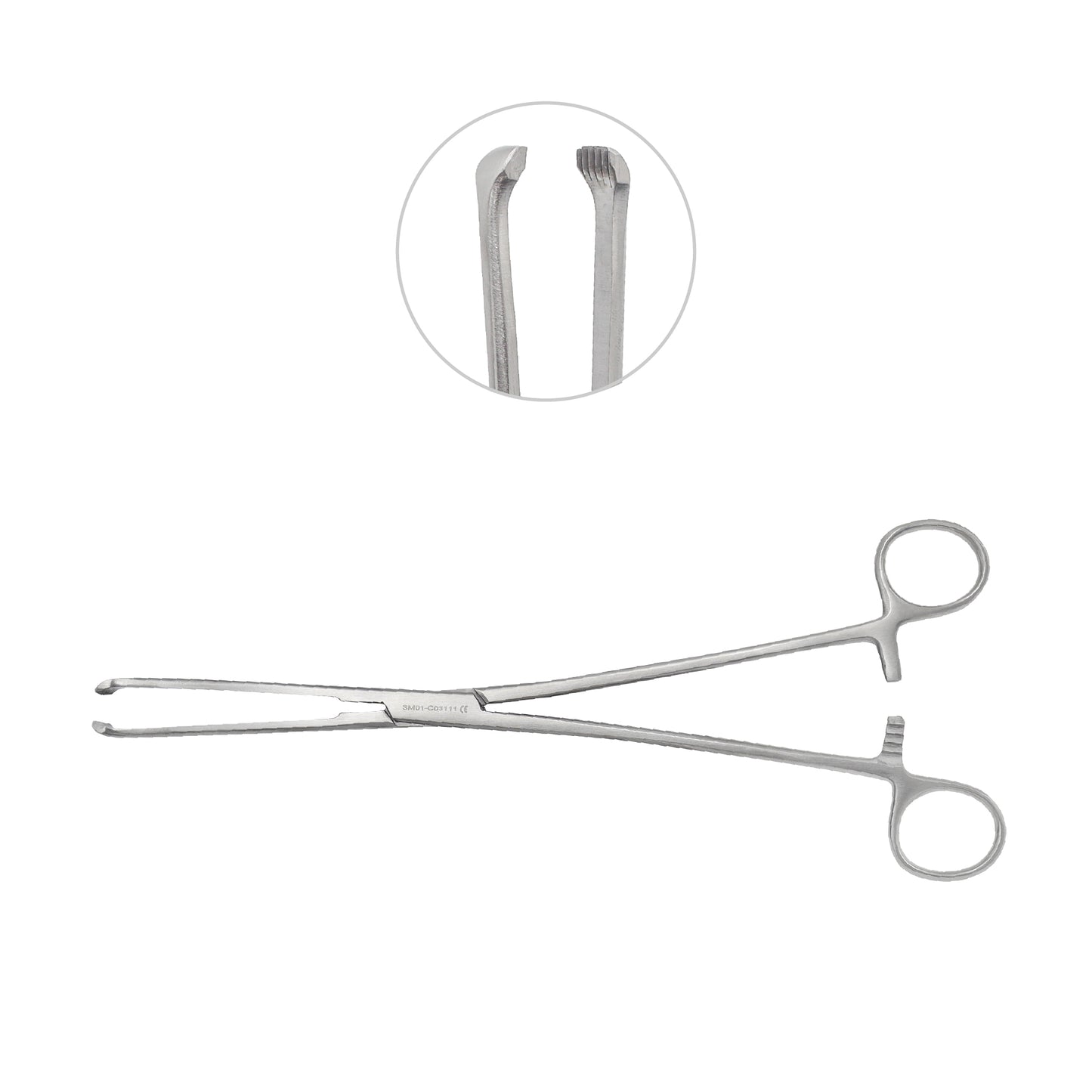 Allis tissue forceps 4:5 teeth 9.5 inch reusable stainless steel surgical tool for general and gynecological procedures