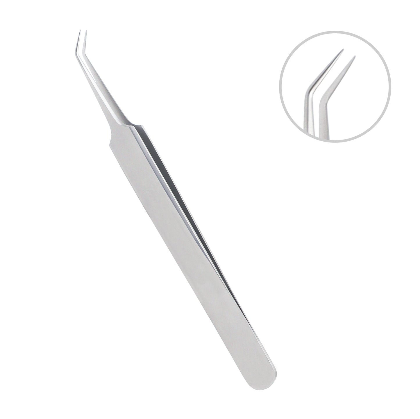Stainless steel angled jewelers forceps No. 6 11.5 cm for fine precision tasks and controlled gripping
