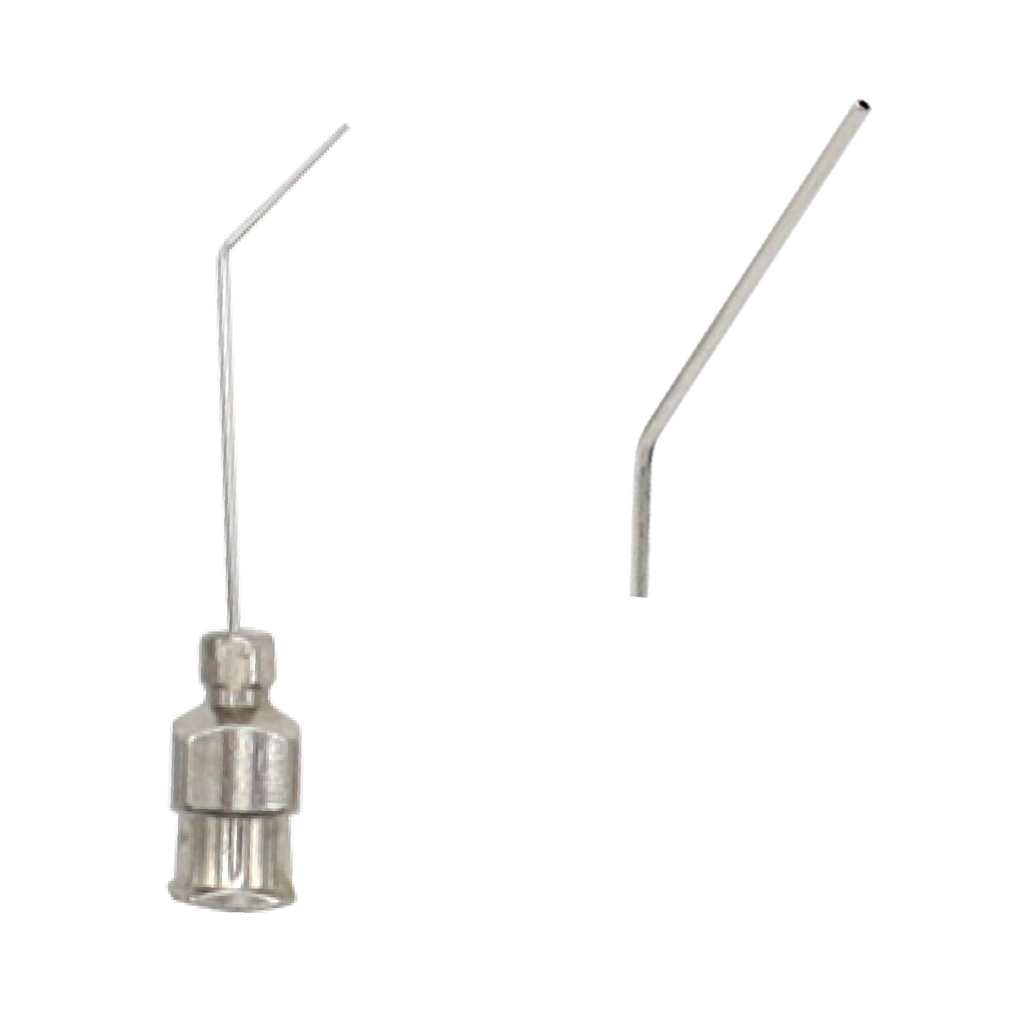 Angled Lacrimal Cannula with Luer Lock Hub for precise ophthalmic irrigation, lacrimal duct procedures, and controlled fluid delivery during eye surgery and clinical use.