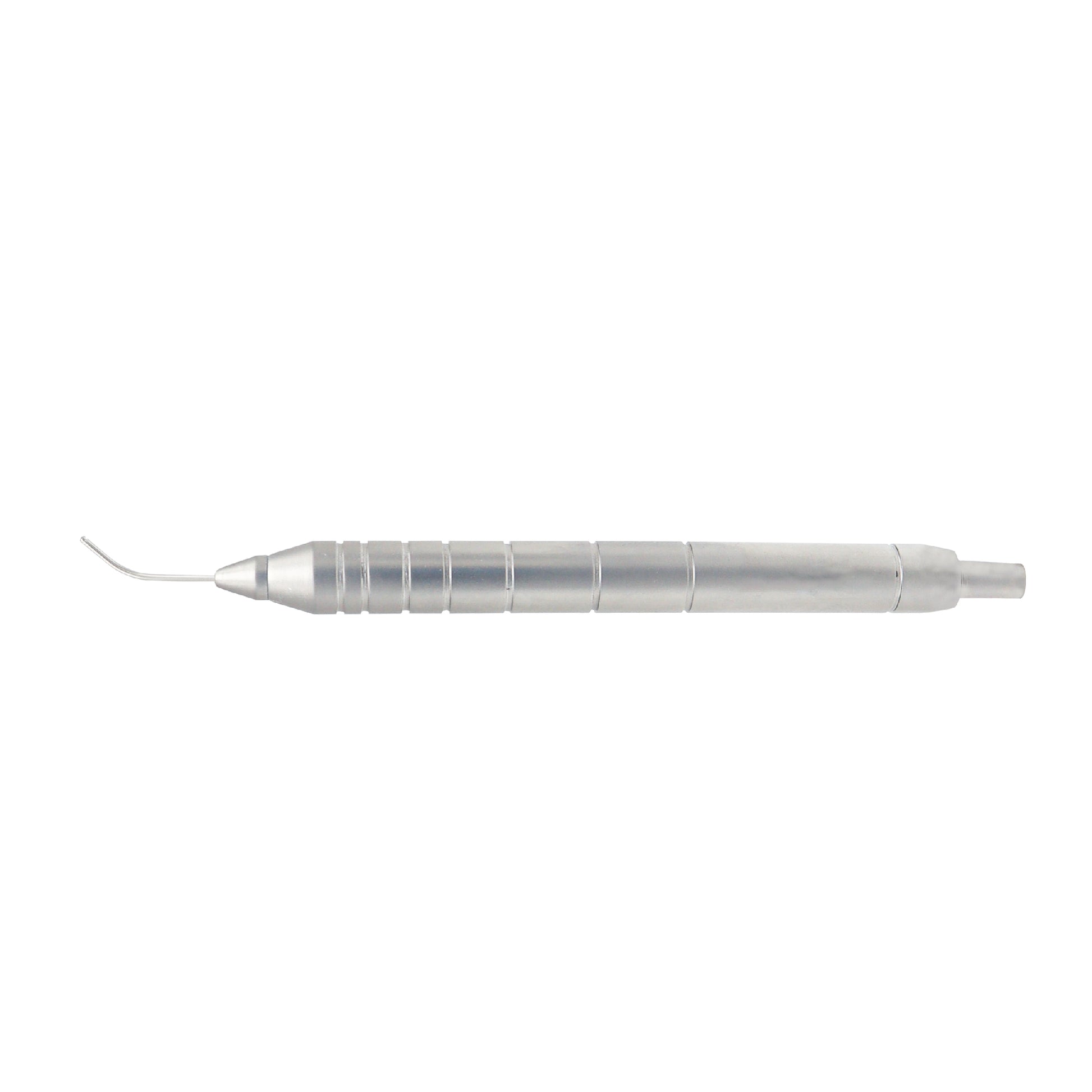 Aspirating cannula handpiece with conical tip, 0.3 mm aspirating port, 21 ga stainless steel design, 11 cm length