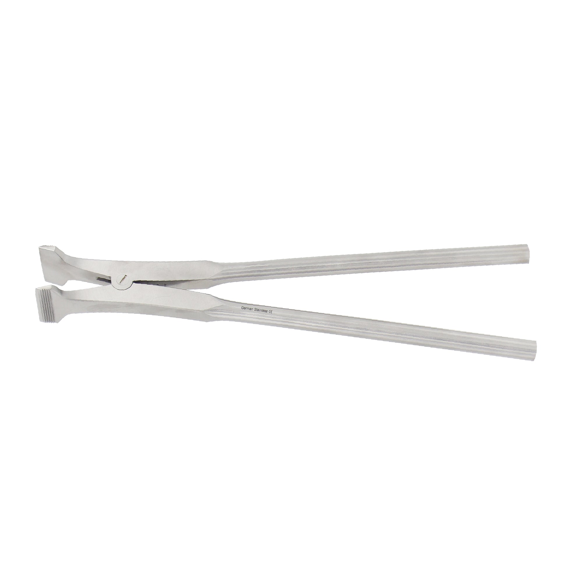 Beeson Plaster Cast Spreader, a surgical stainless steel orthopedic instrument featuring long ribbed handles, heavy-duty rivet joint, and flat serrated blades used to separate and open plaster or fiberglass casts.