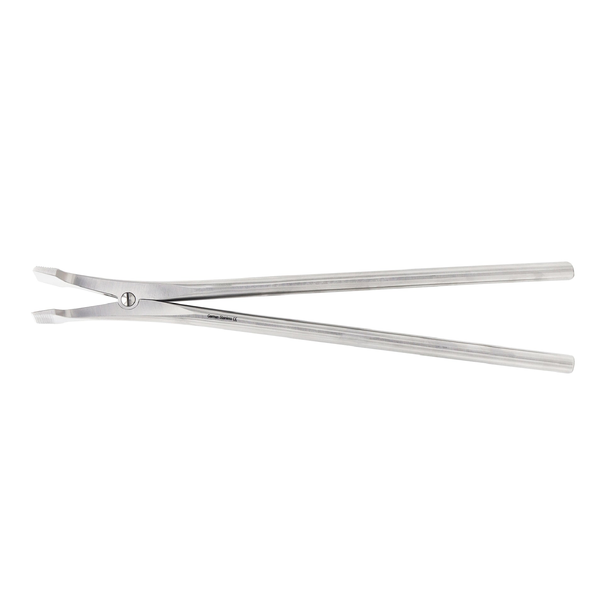 Stainless steel Beeson plaster spreader orthopedic cast removal instrument shown horizontally on a white background.