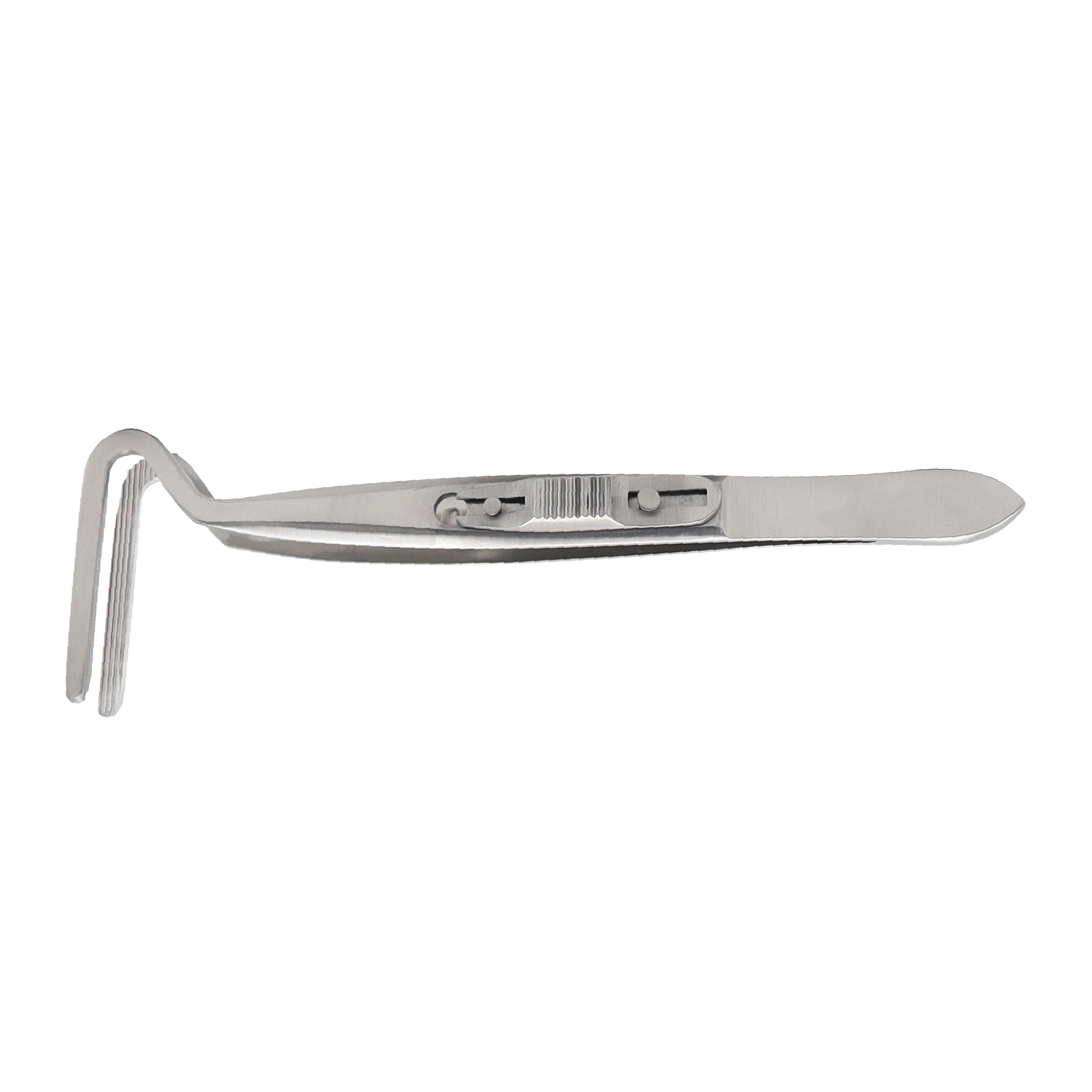 Berke ptosis forceps slide lock 27mm longitudinally grooved jaws stainless steel ophthalmic surgical instrument for precise eye surgery