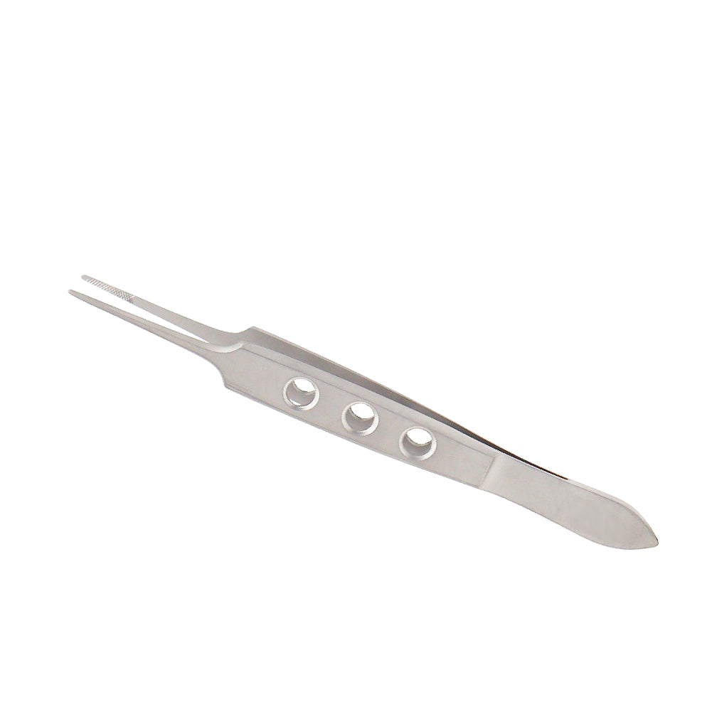 Bishop Harmon eye dressing forceps 0.7 mm cross serrated 9 cm stainless steel ophthalmic instrument for precise tissue handling