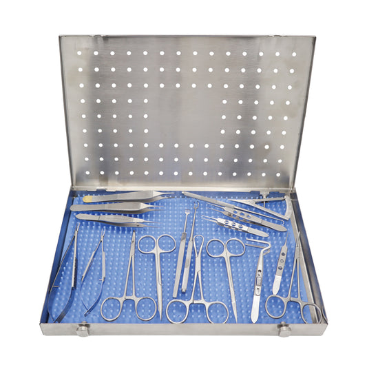 Complete Blepharoplasty Surgical Kit with stainless steel ophthalmic instruments