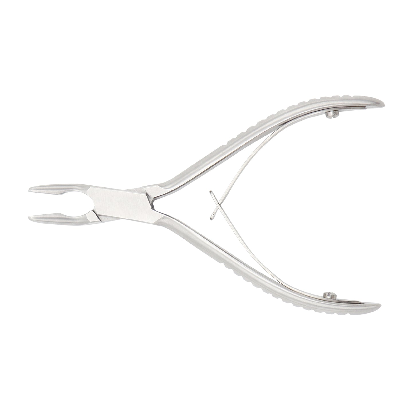 Stainless steel Blumenthal Bone Rongeur dental and orthopedic surgical instrument with double-spring handles and sharp cutting tip for bone trimming.