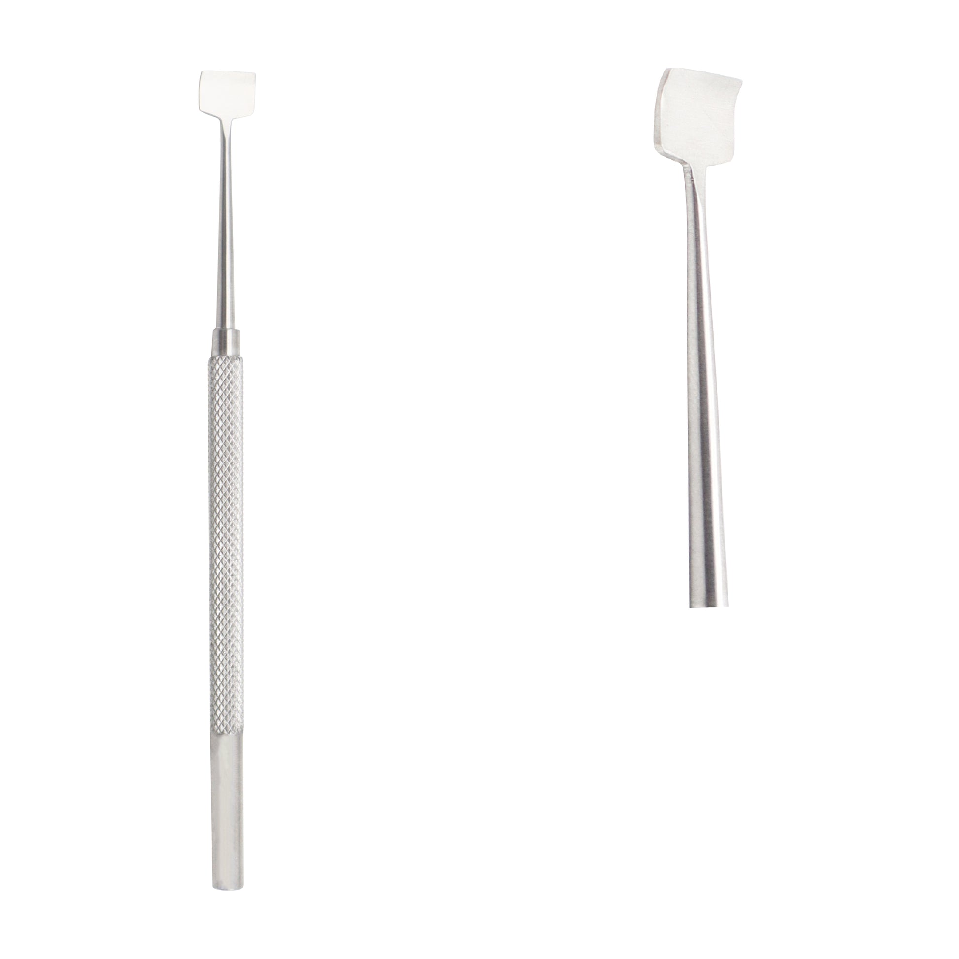Side view of Buratto Flap Protector ophthalmic instrument for corneal flap retraction