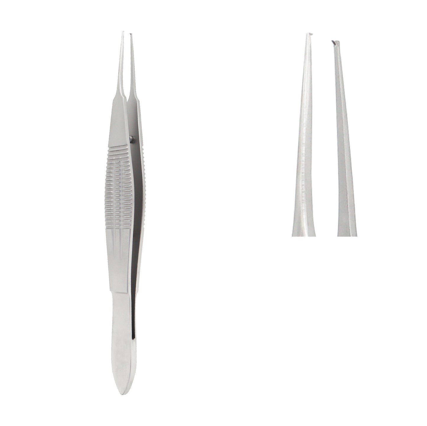 Castroviejo suture forceps 1 x 2 teeth 0.5 mm wide handle 11.5 cm stainless steel surgical instrument for precision suturing
