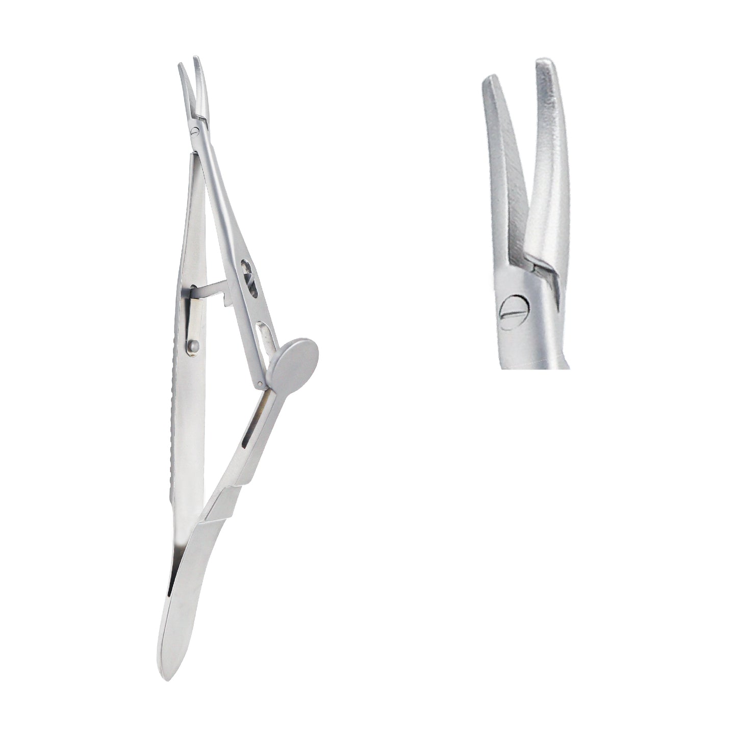 Curved Kalt Needle Holder 14 cm for ophthalmic and delicate surgical procedures