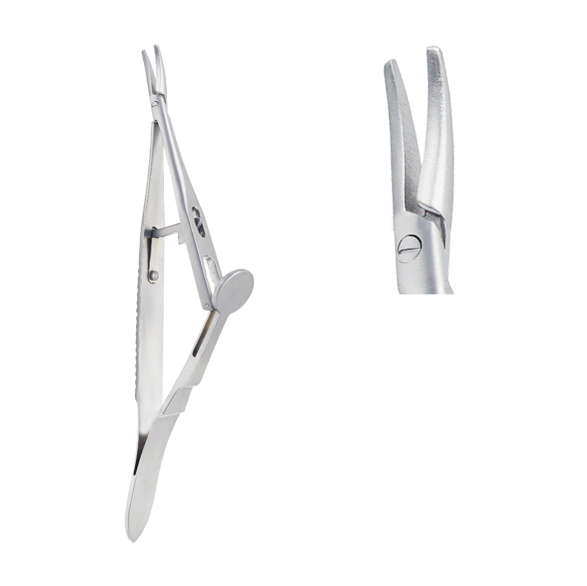 Curved Kalt Needle Holder 14 cm for ophthalmic and delicate surgical procedures