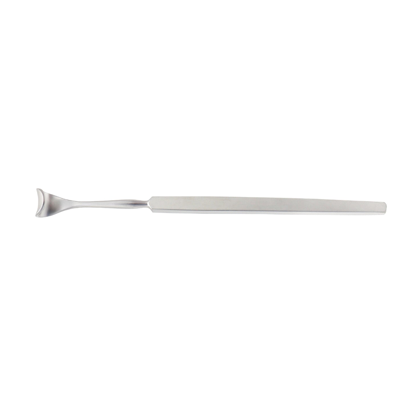 Desmarres Lid Retractor Size 1 with 10 mm blade and 14 cm length shown from front view for ophthalmic surgery use.