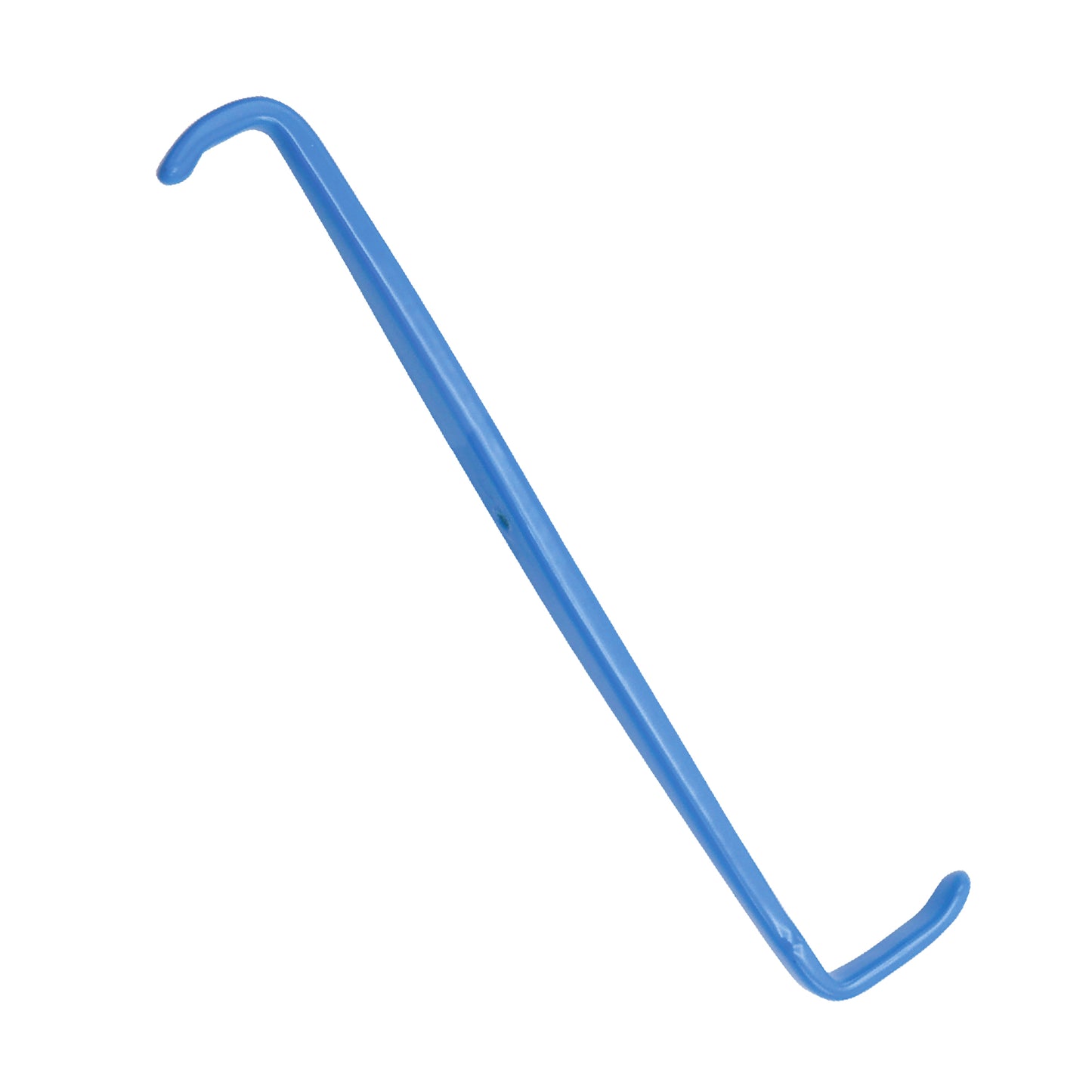 Slim blue precision pry tool featuring an 8mm hook end and 4.5mm curved tip for automotive trim and clip removal.