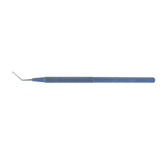 Drysdale Nucleus Manipulator 0.5 mm titanium instrument front view for cataract eye surgery