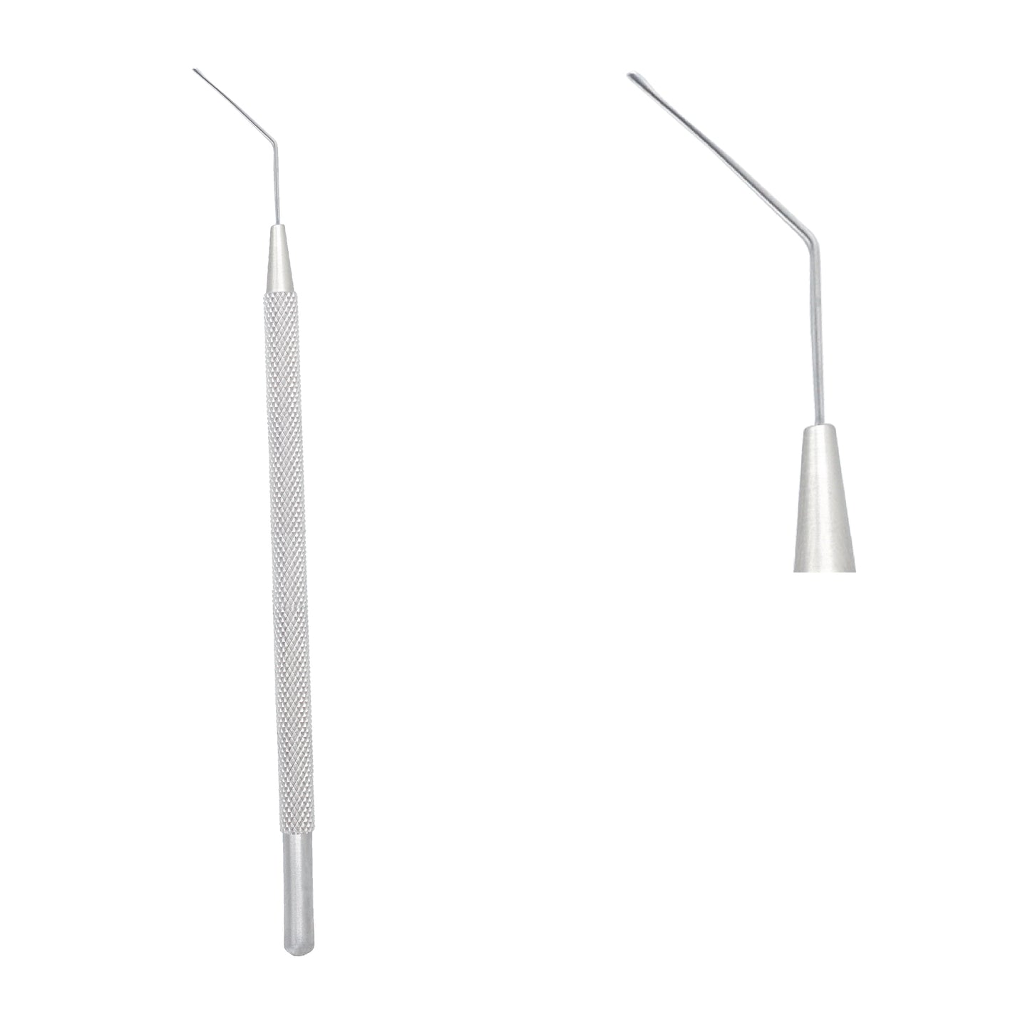 Side view of Drysdale Nucleus Manipulator with 12.5 cm overall length for eye surgery use