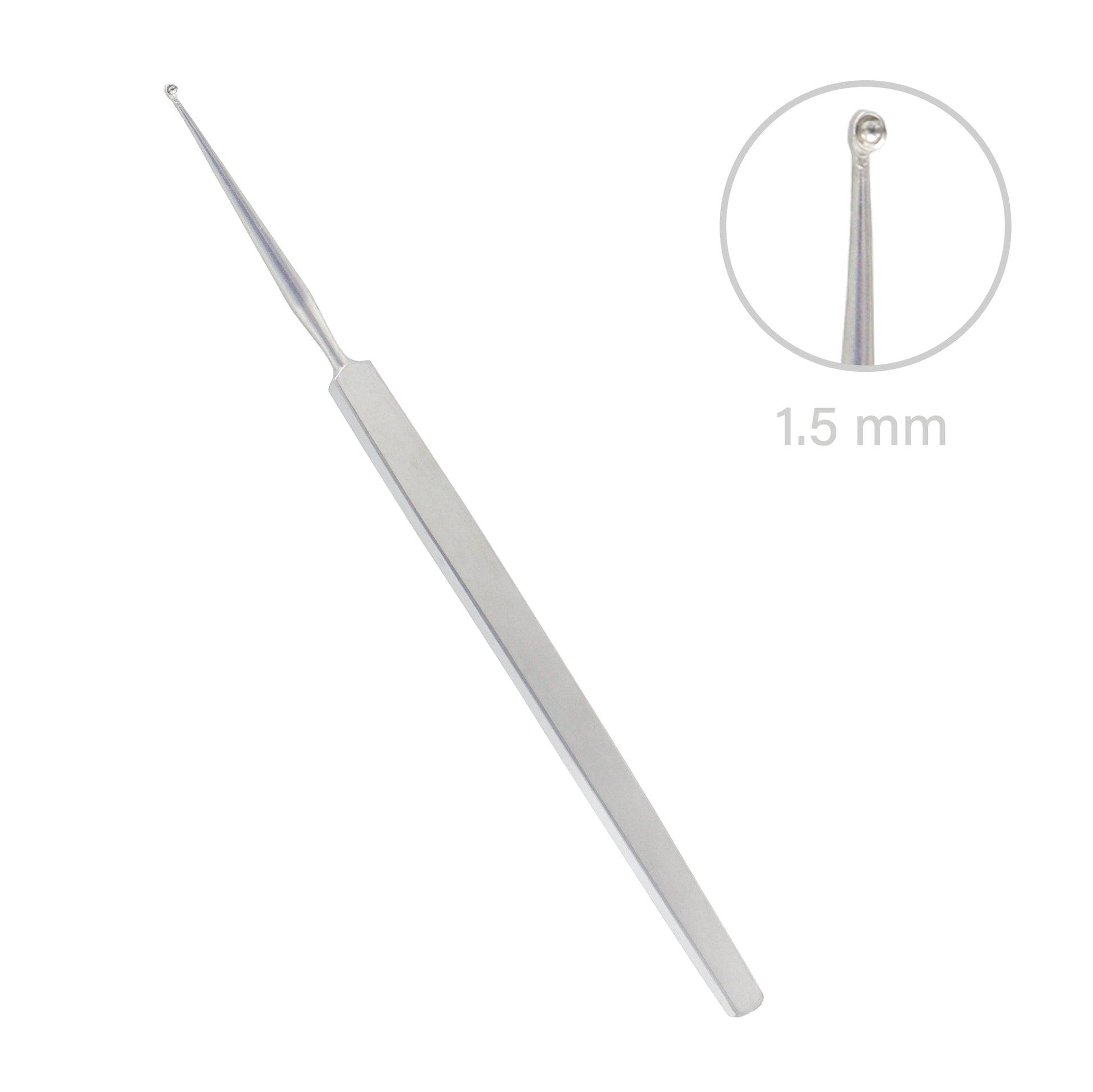 Hebra Chalazion Curette Fig.1 used for controlled curettage and removal of eyelid lesions in eye surgery