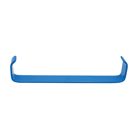 A double-ended Farabeuf retractor with a specialized blue insulation coating, featuring two L-shaped blades of different sizes on a flat handle, designed for tissue retraction during electrosurgical procedures.