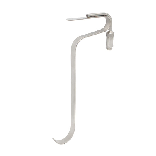 Freeman Flap Retractor made of medical-grade stainless steel with integrated fiber optic illumination port for surgical visualization.