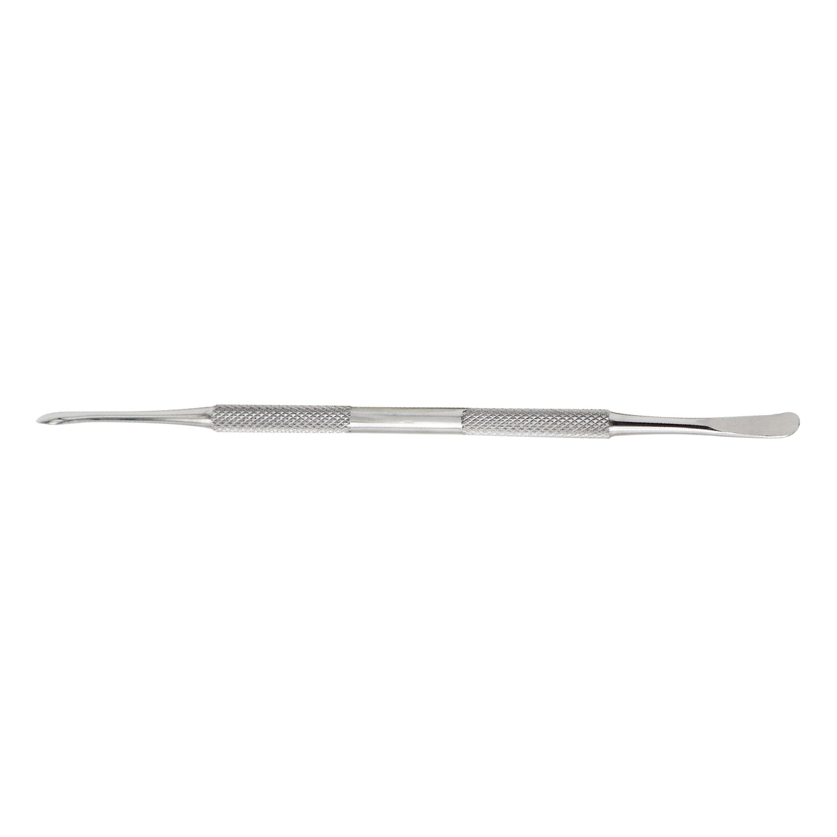 Freer periosteal elevator double-ended surgical instrument with a knurled stainless steel handle and blunt-sharp blades.