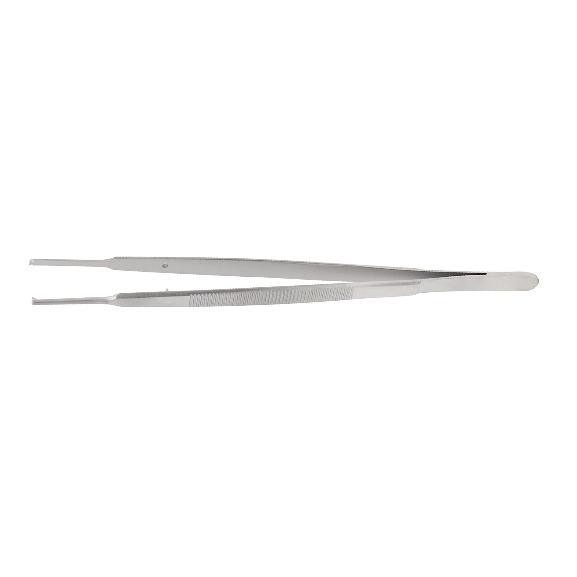 Tweezer Tissue Forceps 1x2 teeth stainless steel surgical instrument for precise soft tissue handling in surgery and dental procedures.