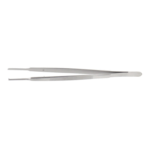 Tweezer Tissue Forceps 1x2 teeth stainless steel surgical instrument for precise soft tissue handling in surgery and dental procedures.