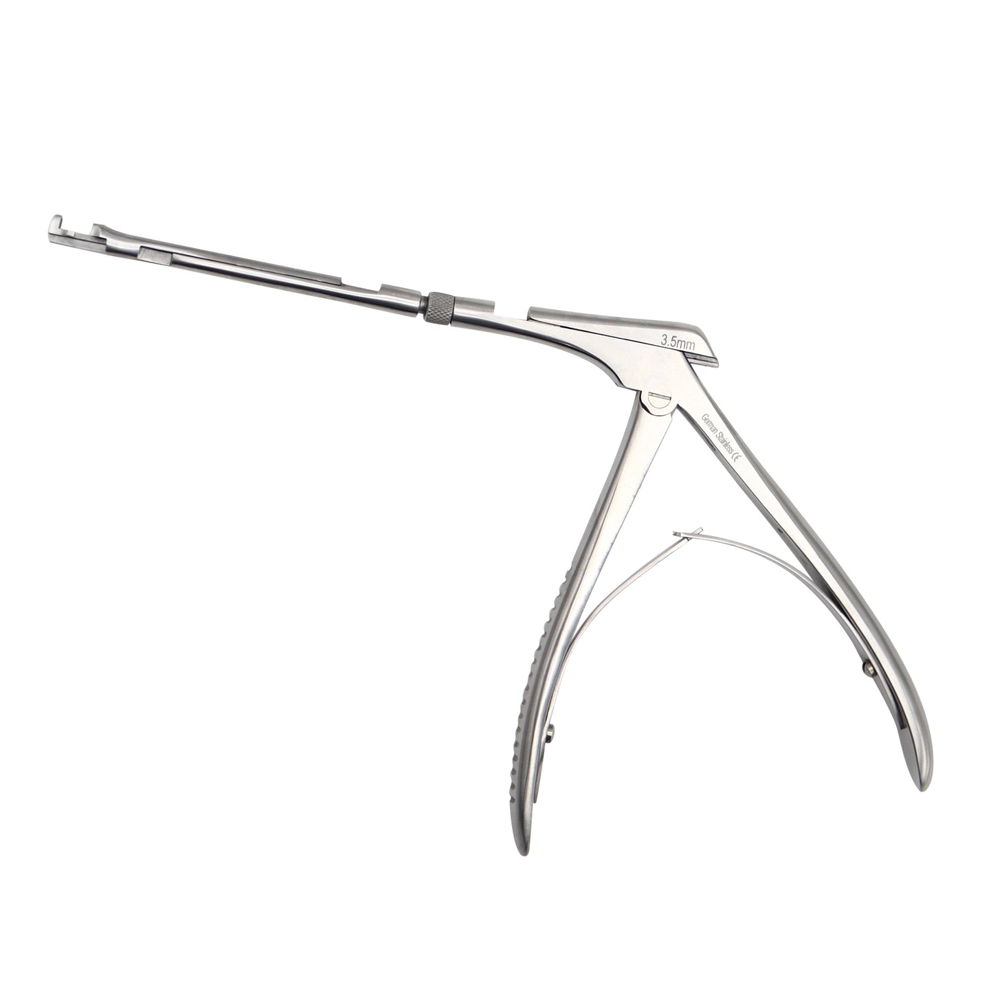 Hajek-Kofler sphenoid bone punch forceps featuring an upward biting jaw and an ergonomic spring handle grip configuration for precise nasal ENT sinus surgeries.
