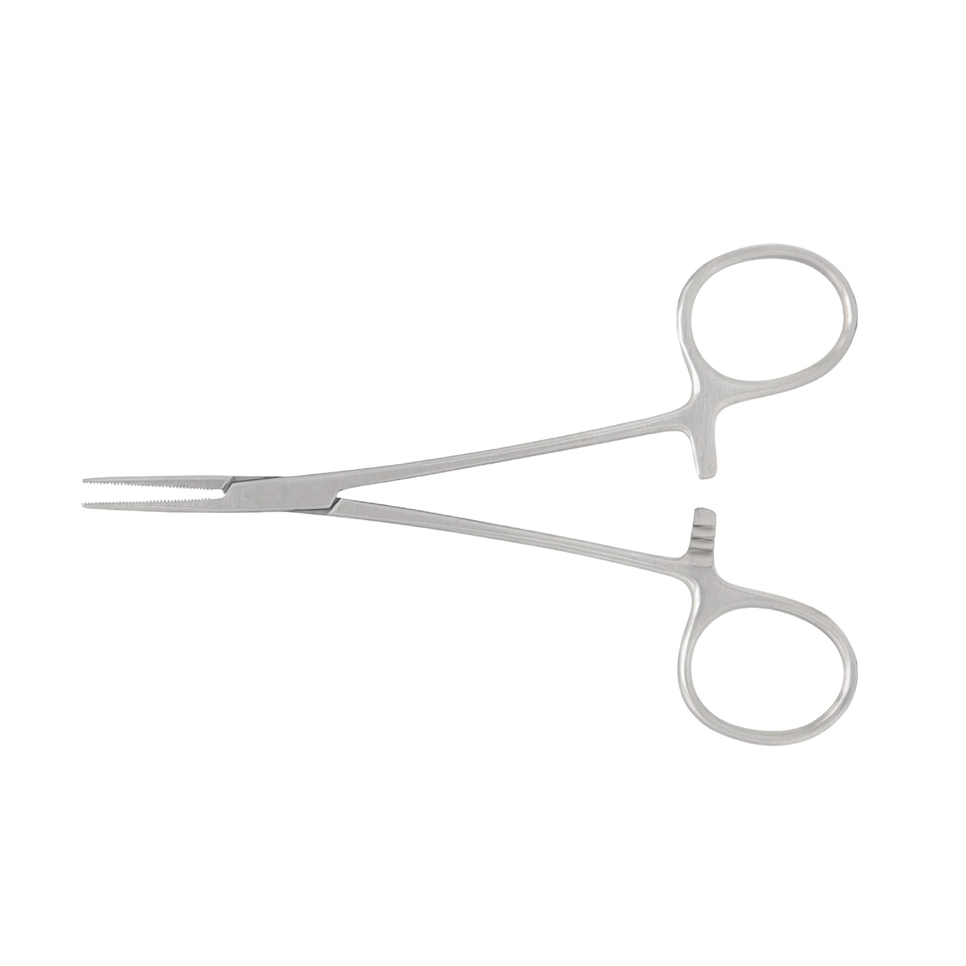 Halstead-Mosquito Hemostatic Forceps straight 12.5 cm stainless steel surgical instrument for clamping small blood vessels.