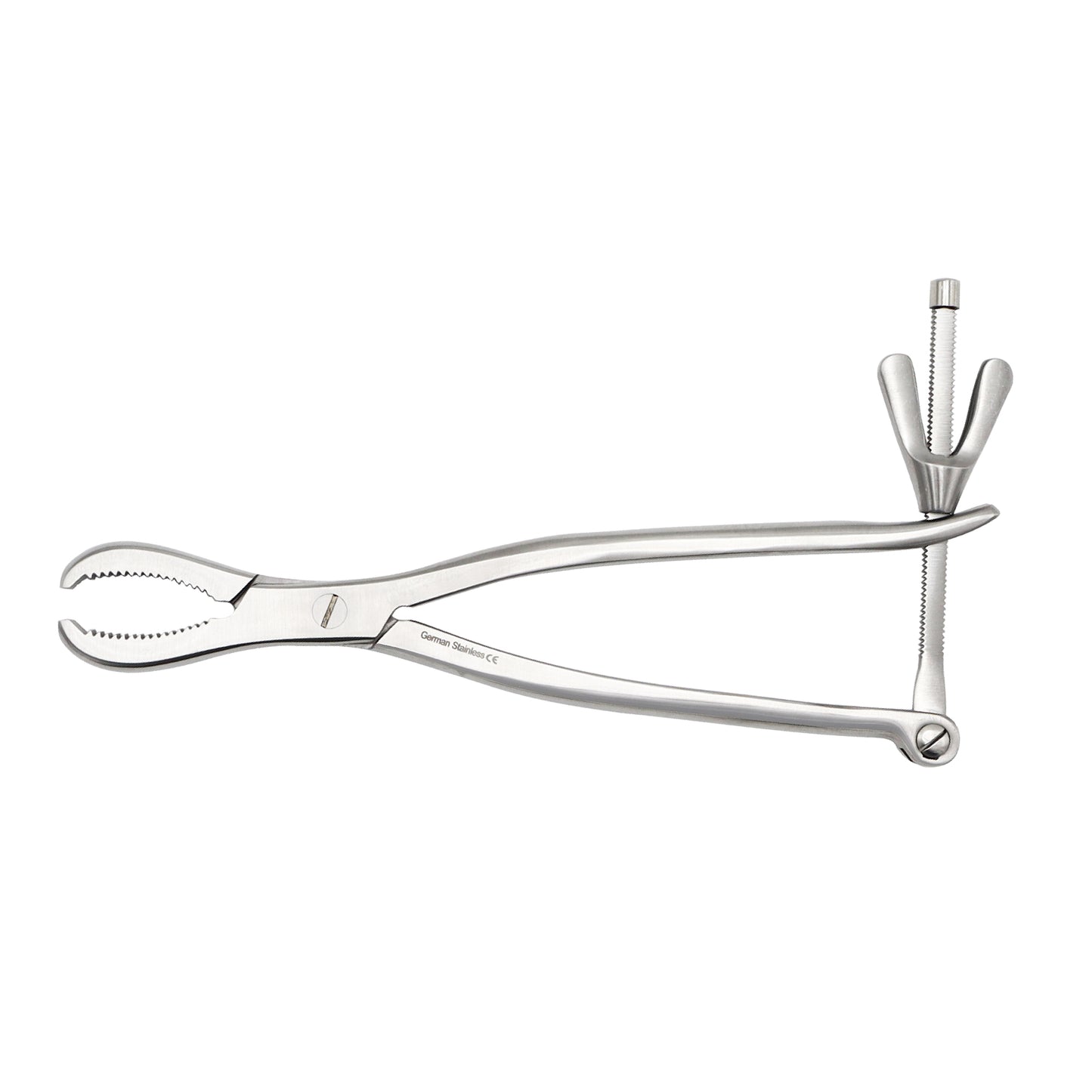 Hey Groves Bone Holding Forceps with screw-locking mechanism and serrated jaws for orthopedic surgery, made of German-grade stainless steel.