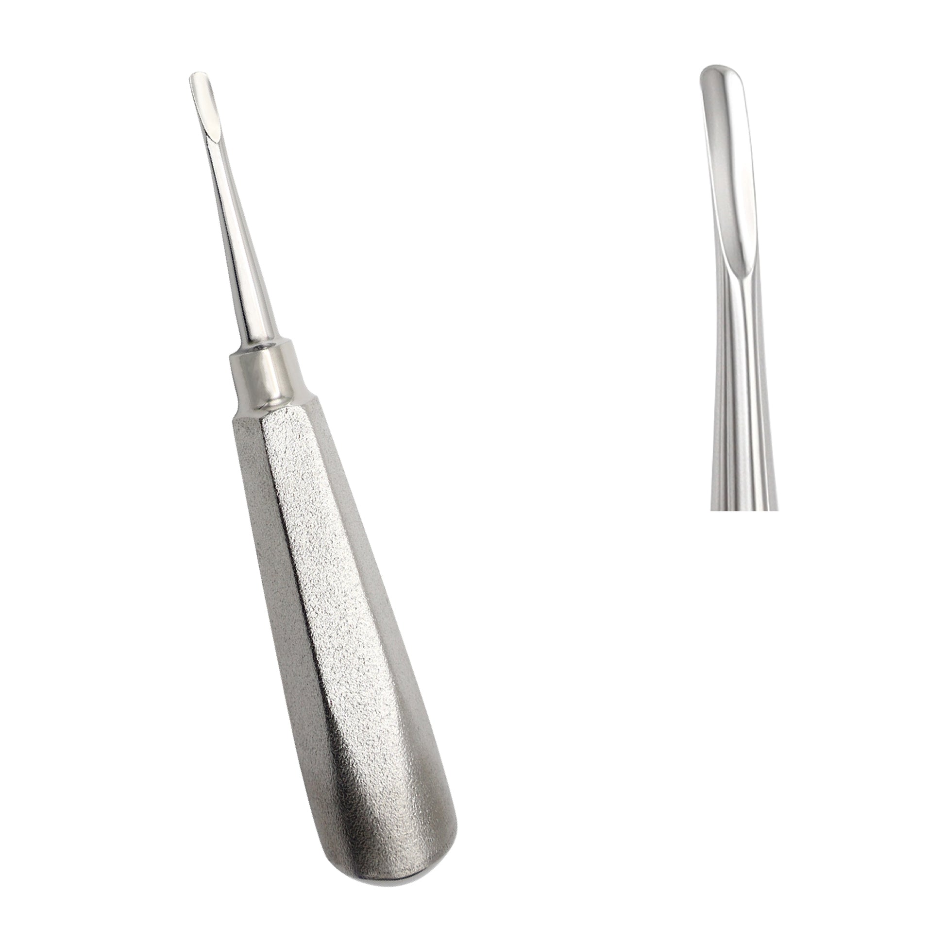 Hu-Friedy dental luxating elevator tool with large tapered hexagonal handle for tooth extraction procedures.
