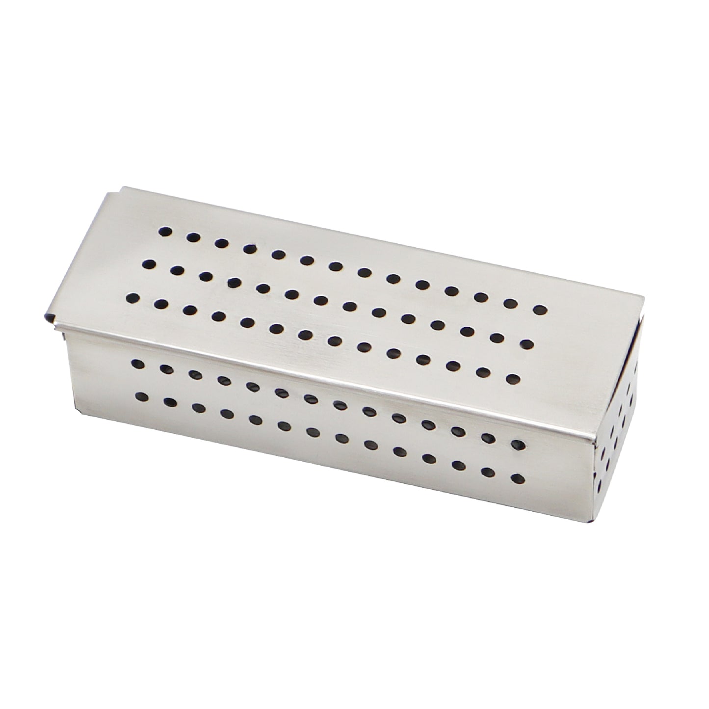 IMS large stainless steel sterilization box with perforated lid and body for autoclaving small dental instruments and burs.