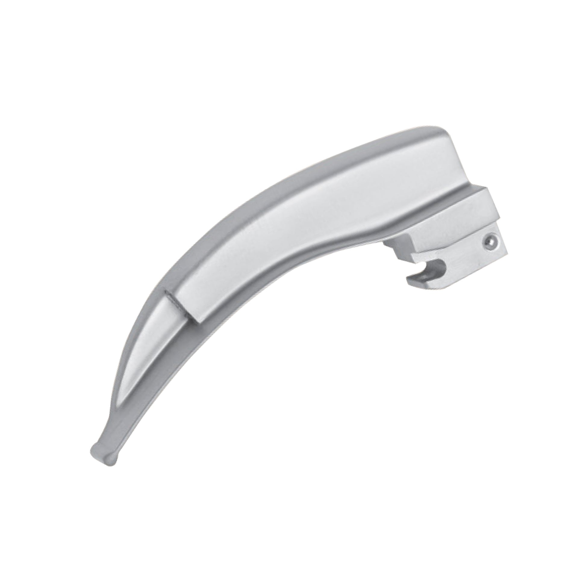 A curved, stainless steel Macintosh laryngoscope blade size 3, used for medical intubation, shown against a white background.