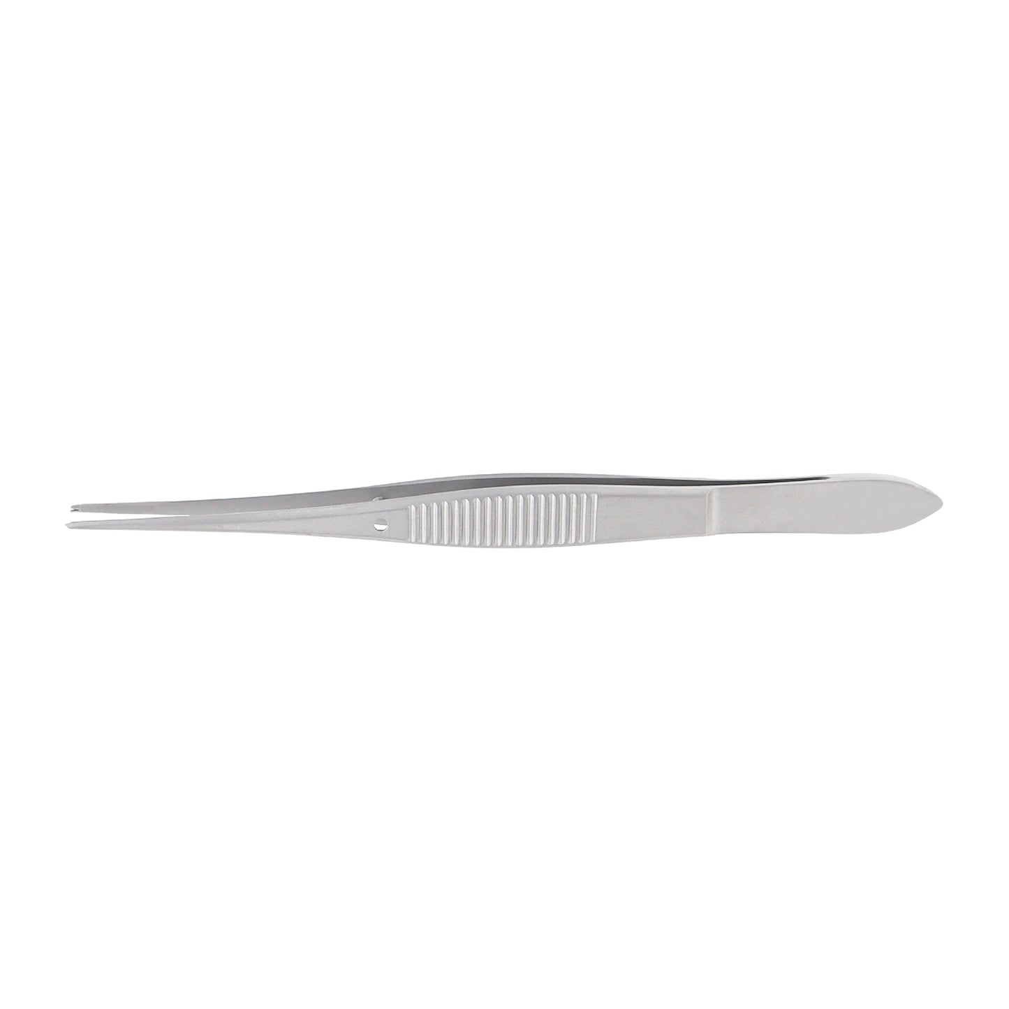 Iris Forceps straight 10.5 cm with 0.9 mm tips and 1x2 teeth for ophthalmic surgical procedures